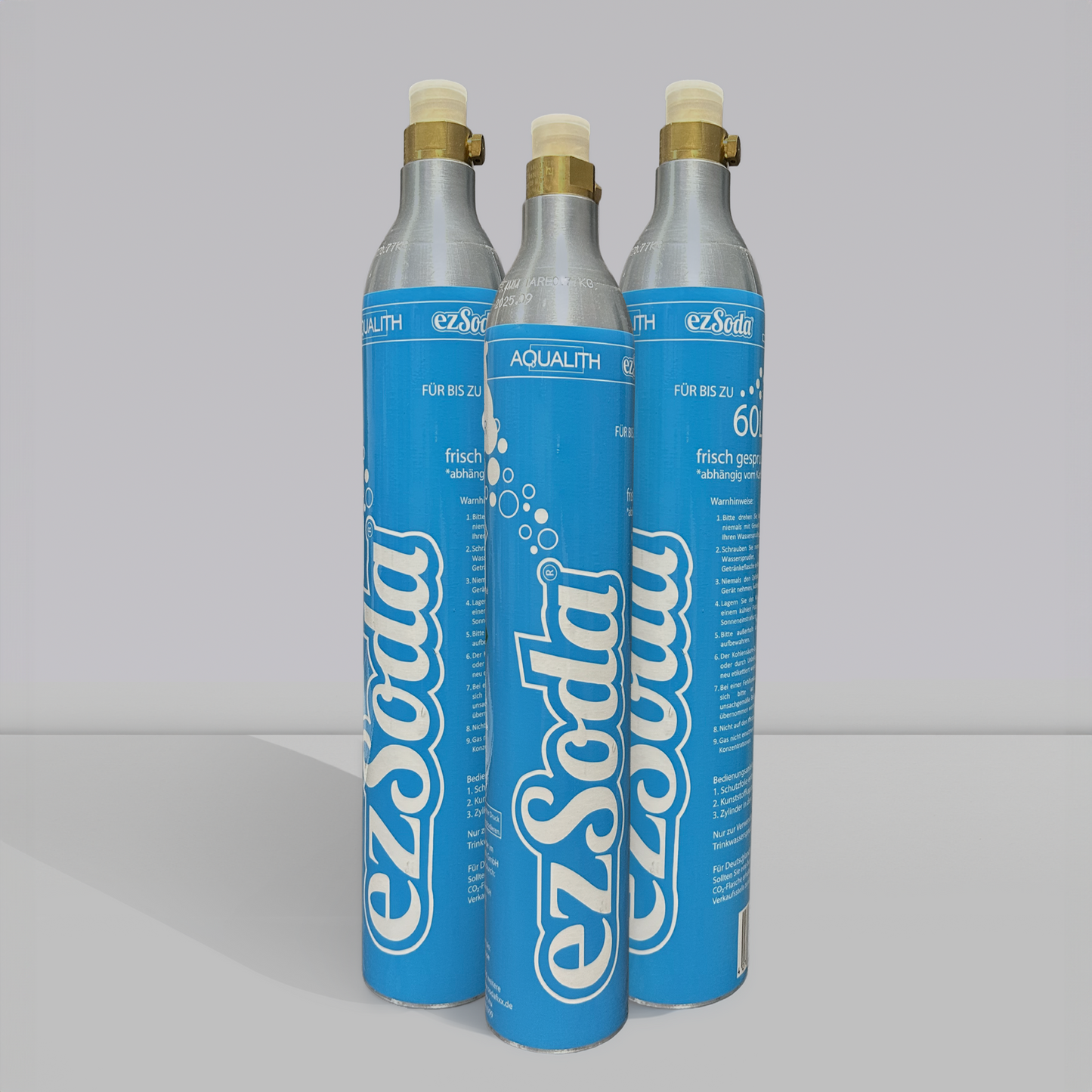 3er Vorratspack: ezSoda CO₂-Tauschzylinder Sparset (3 x 60L)