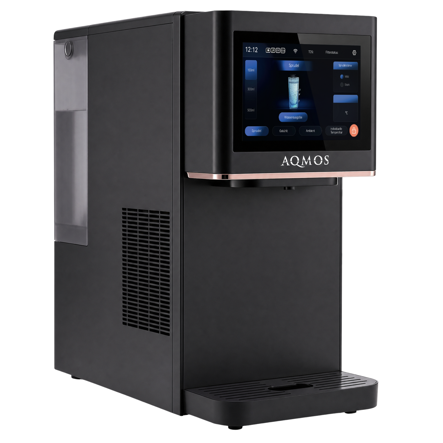 5-in-1 Smart-Auftisch-Wasserfilter-Anlage mit Sprudelfunktion (Schwarz)