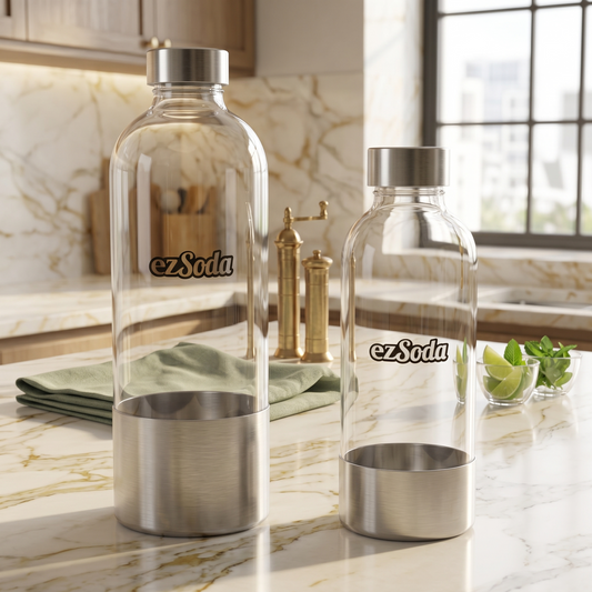 ezSoda® Ersatzflaschen – Perfekt abgestimmt auf Ihren Wassersprudler