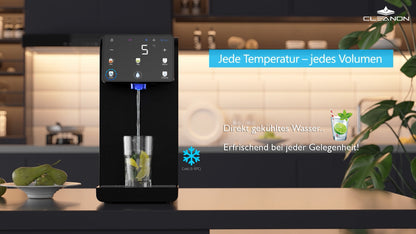 Premium Umkehrosmose-Wasserfilteranlage mit Kühlung und individuell temperiertem Wasser