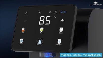 Premium Umkehrosmose-Wasserfilteranlage mit Kühlung und individuell temperiertem Wasser