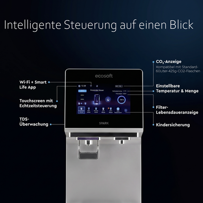 5-in-1 Smart-Auftisch-Wasserfilter-Anlage mit Sprudelfunktion