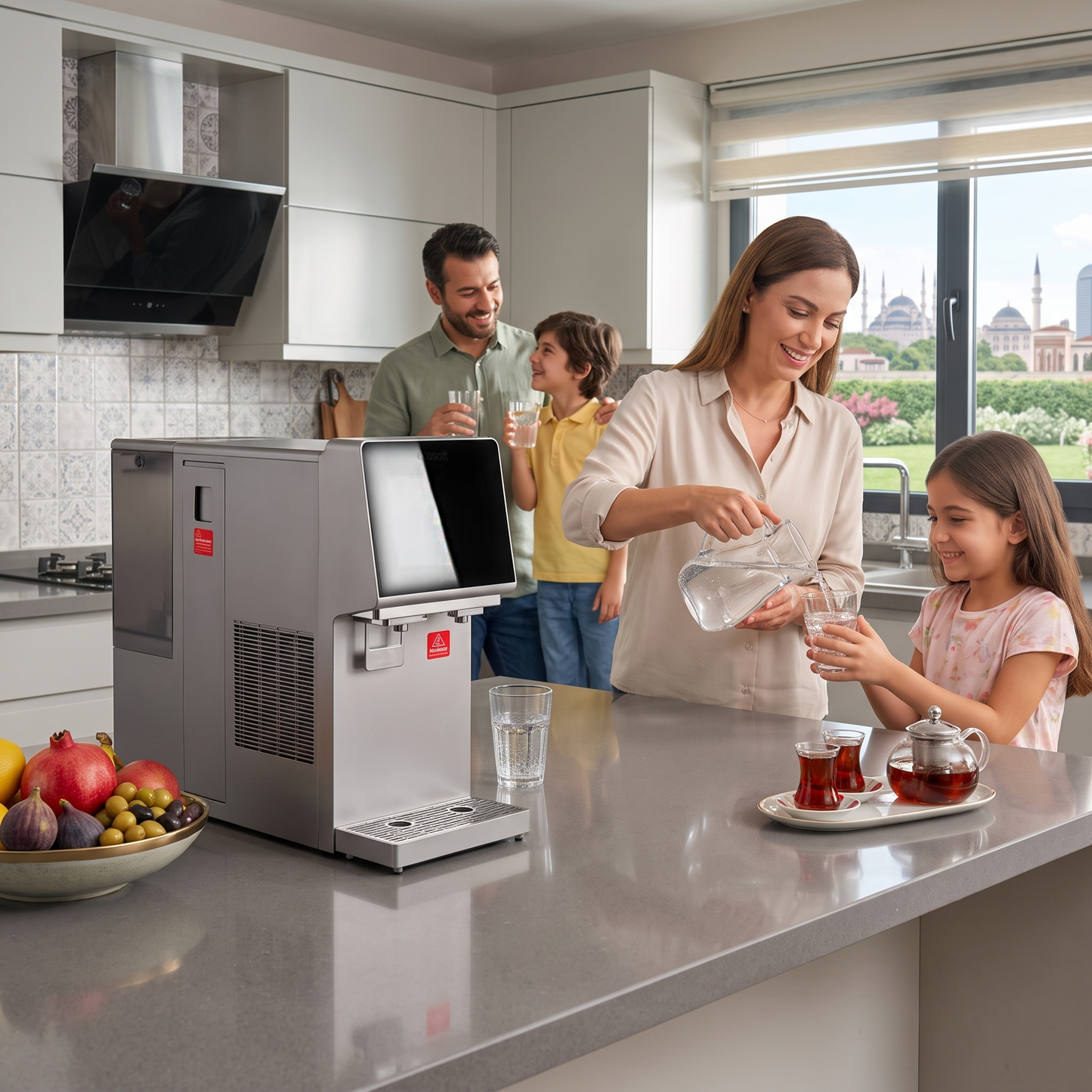 5-in-1 Smart-Auftisch-Wasserfilter-Anlage mit Sprudelfunktion
