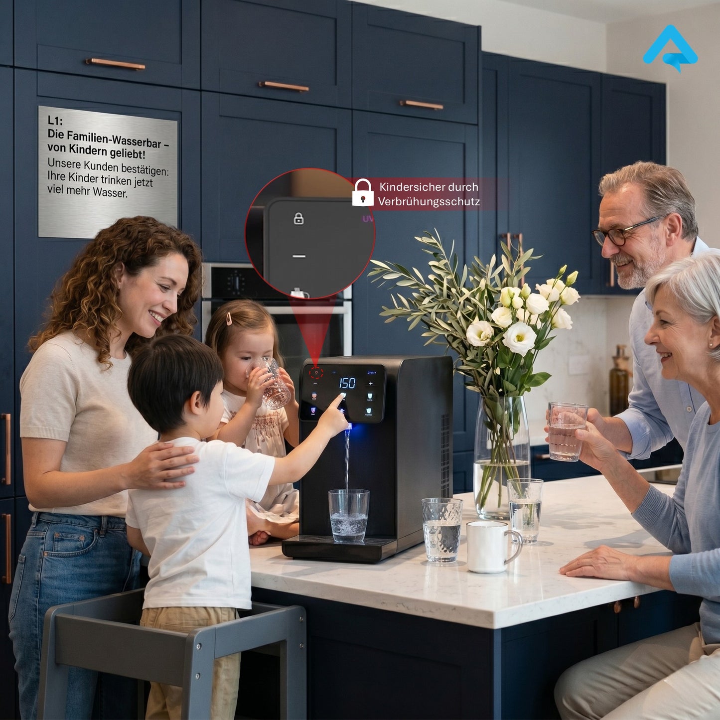 Premium Water Filtration System with Cooling and Individually Tempered Water