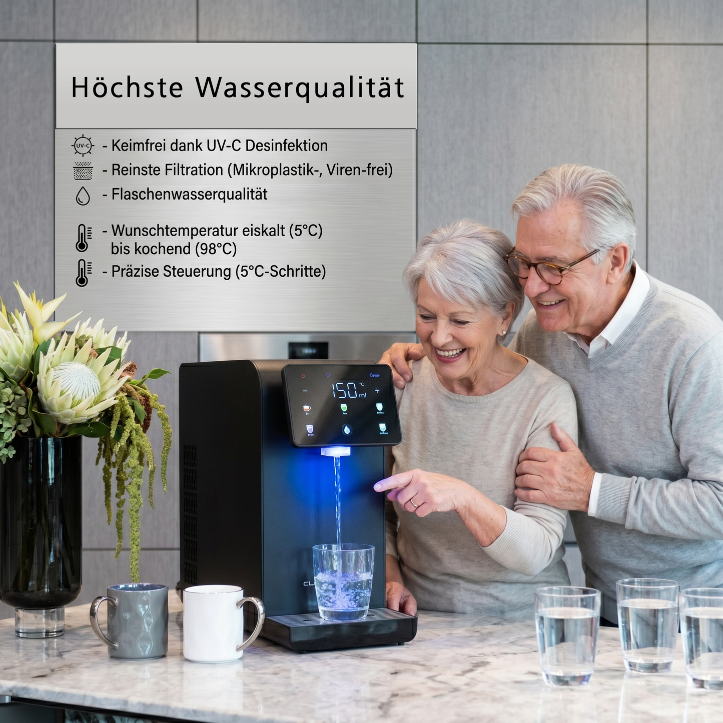 Premium Water Filtration System with Cooling and Individually Tempered Water