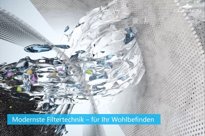 Darstellung der modernen Filtertechnik und Membran der CLEANON L1 Wasserbar zur Entfernung von Verunreinigungen