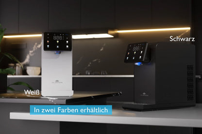 CLEANON L1 Tisch-Wasserfilteranlage im Farbvergleich in Weiß und Schwarz