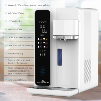 Hydrogen-Wasserstoff-Filtersystem mit individuell temperiertem Wasser