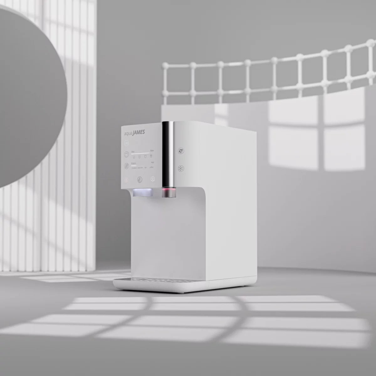 Wasserfilter mit sprudelndem, gekühltem und heißem Wasser